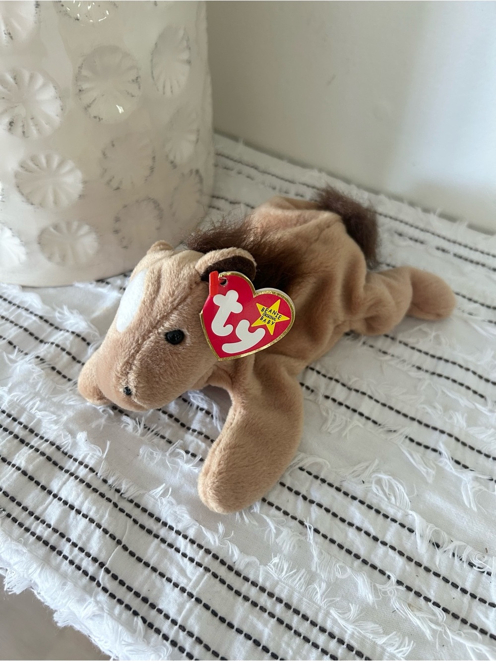 Ty 1995 Derby Beanie Baby Horse Vintage Plush Toy Collectible